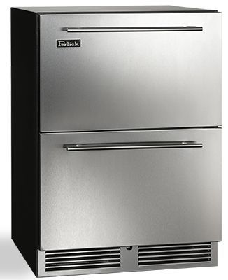 Perlick C-Series 5.3 Cu. Ft. Outdoor Compact Refrigerator Drawers-Stainless Steel