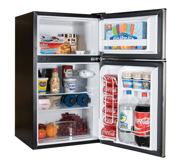 Haier 3.2 Cu. Ft. Stainless Steel Compact Refrigerator 1