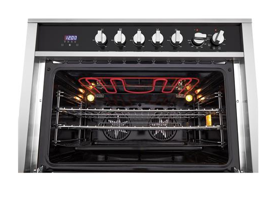 Haier 24" Free Standing Dual Fuel Range-Stainless 4