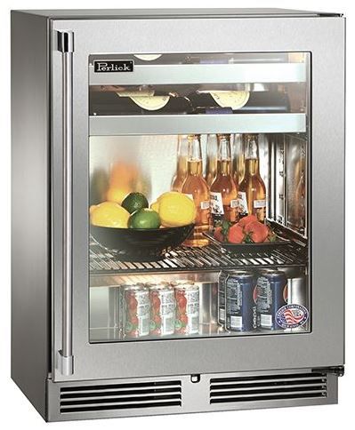 Perlick® Signature Series 3.1 Cu. Ft. Outdoor Sottile Beverage Center-Stainless Steel