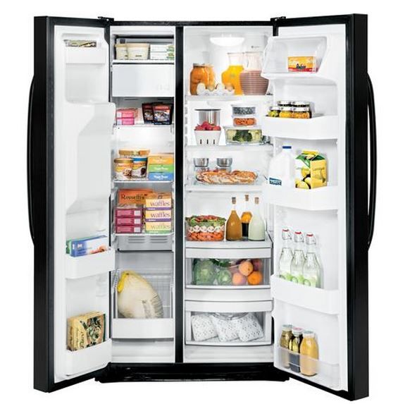 Hotpoint® 25.4 Cu. Ft. Side-by-Side Refrigerator-Black 1