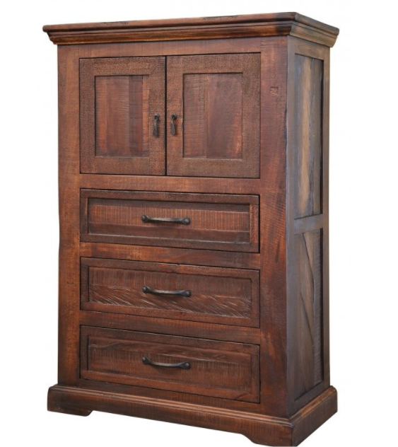 International Furniture© 1200 Madeira Multi-Step Lacquer With Deep Brown Stained Chest