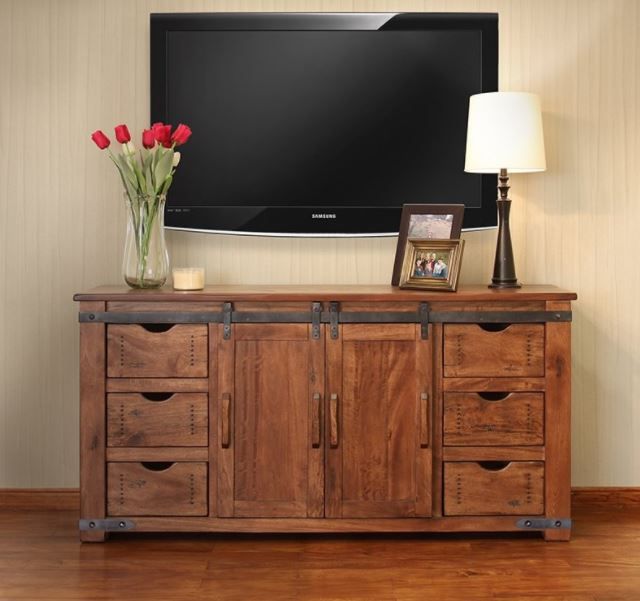 International Furniture Direct Parota 70" Stackable TV Stand-1