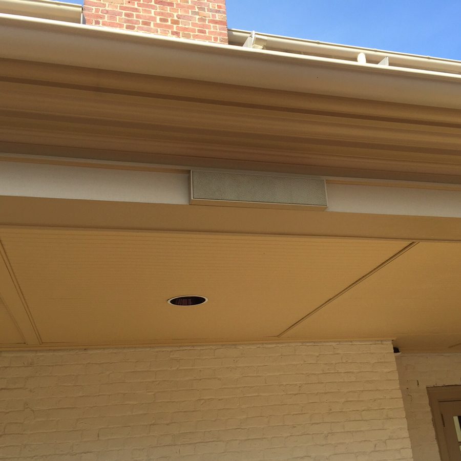 outdoor speakers under eaves