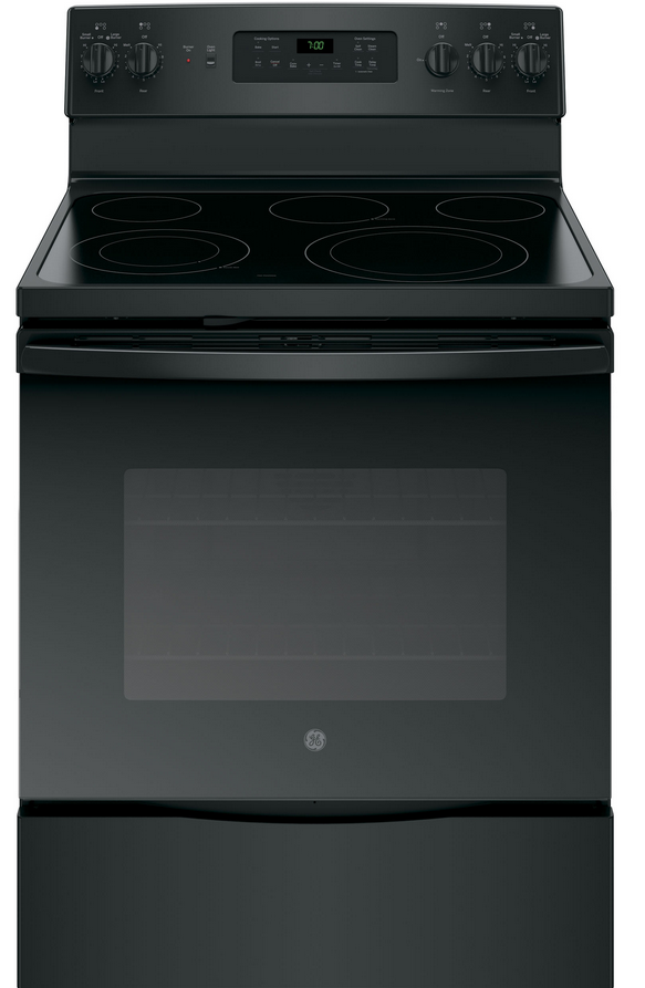 ge black stove electric