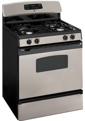 30" Gas Range with 4 Sealed Burners, 4.8 cu ft. Manual Clean Oven, QuickSet III Oven Controls and Slide-Out Broiler Drawer: CleanSteel 0