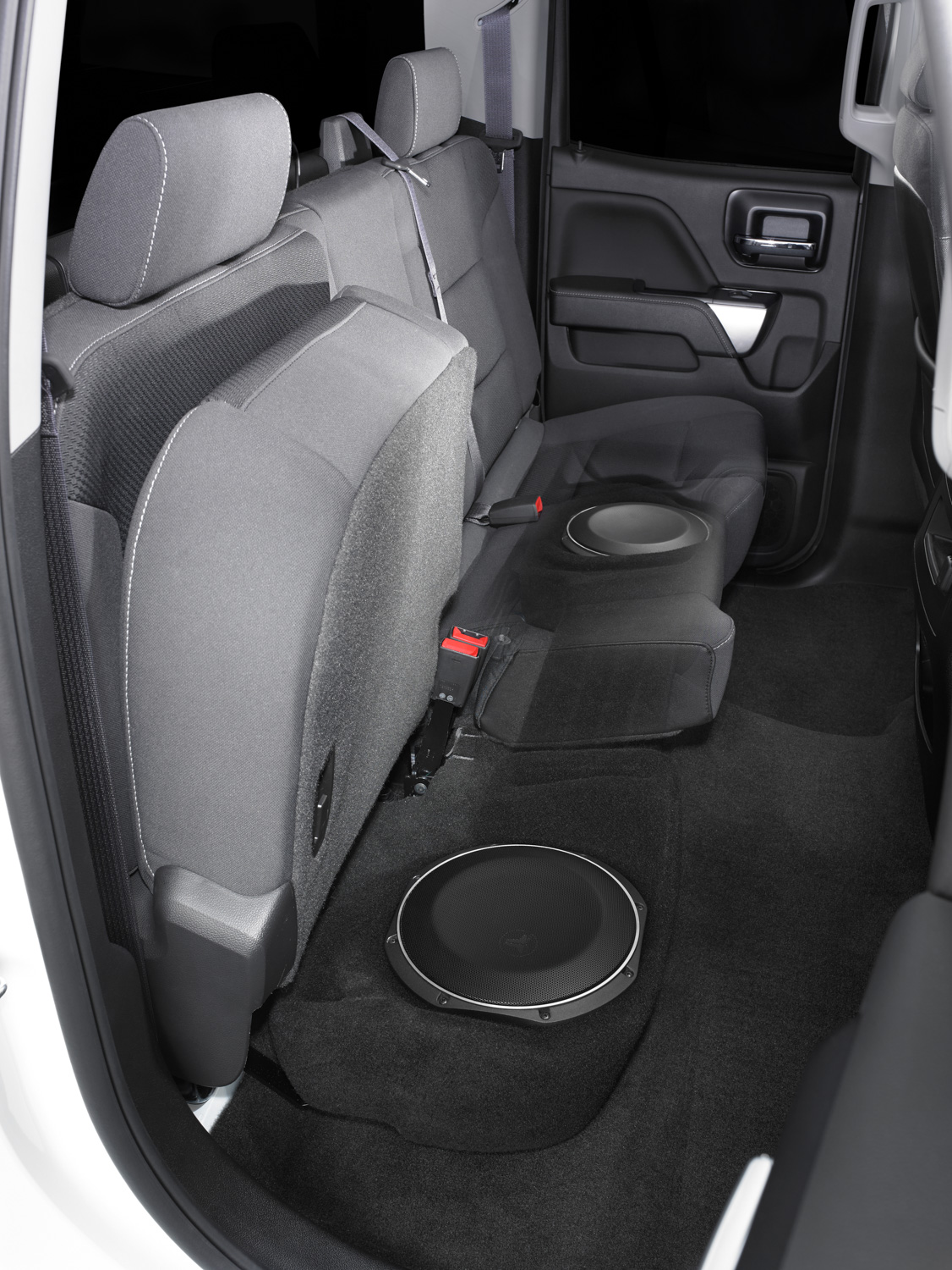 2014 gmc sierra under seat sub box