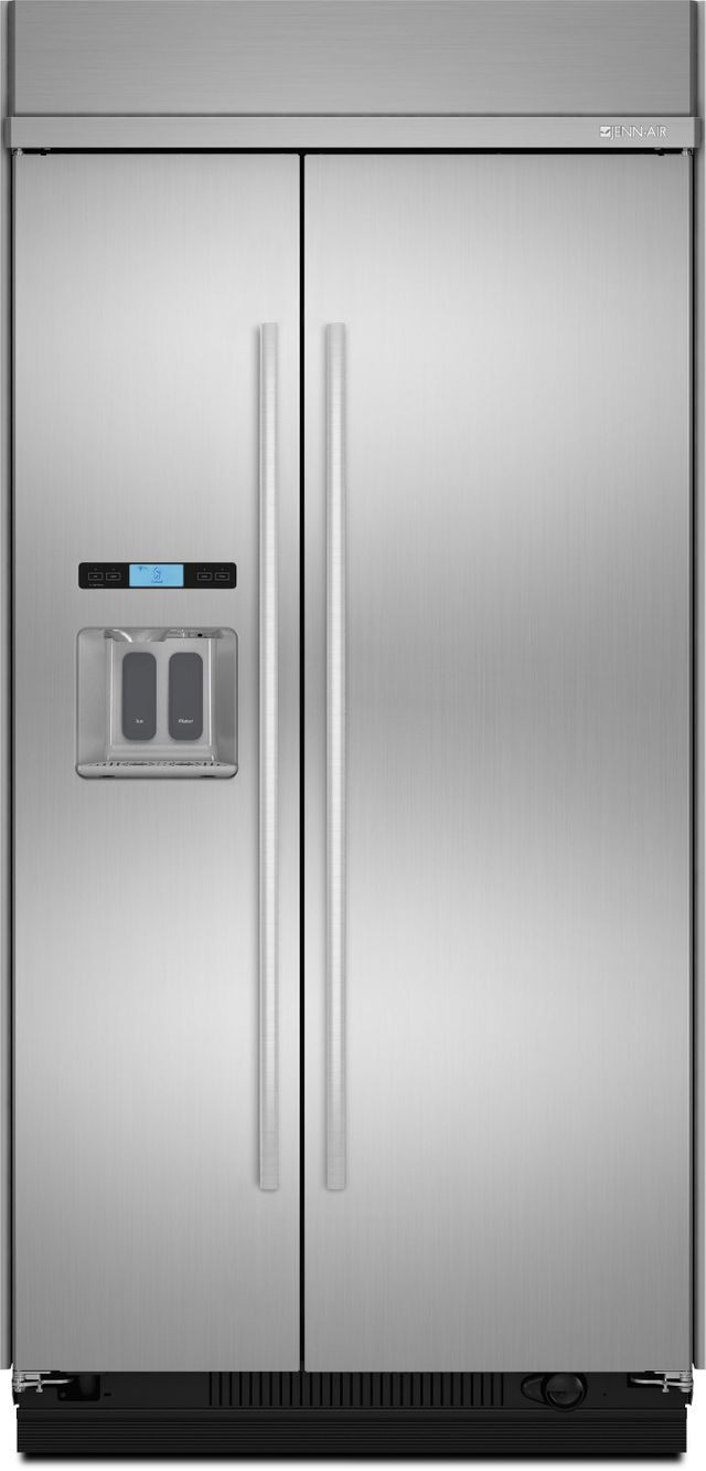 Jenn-Air® 25.02 Cu. Ft. Built-In Side-By-Side Refrigerator-Stainless Steel-0