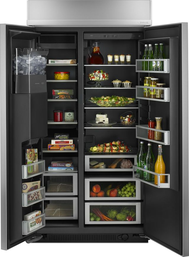 Jenn-Air® 25.02 Cu. Ft. Built-In Side-By-Side Refrigerator-Stainless Steel-2