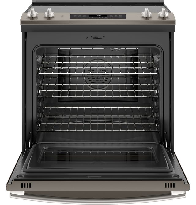 GE® 30" Stainless Steel Slide In Electric Convection Range 1