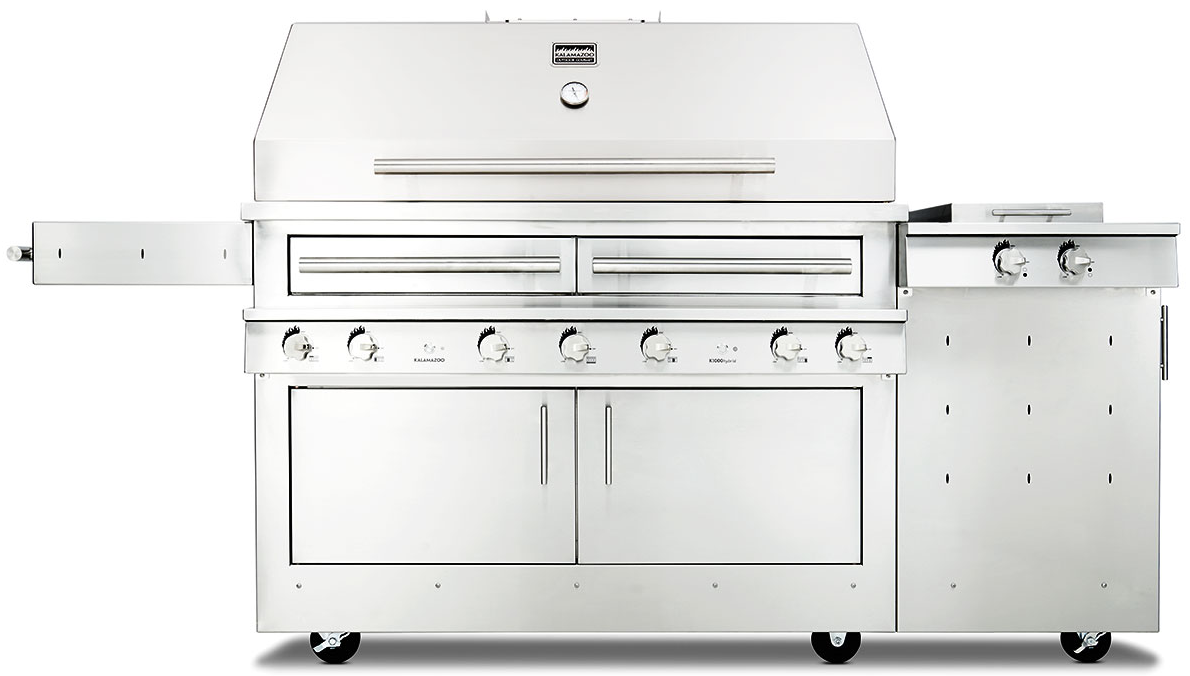 Kalamazoo Outdoor Gourmet Hybrid Fire 51" Freestanding Grill-Stainless Steel