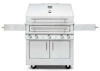 Kalamazoo Outdoor Gourmet Hybrid Fire 38" Freestanding Grill-Stainless Steel