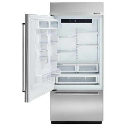 KitchenAid® 20.9 Cu. Ft. Panel Ready Built In Bottom Freezer Refrigerator 1