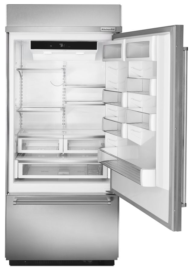KitchenAid® 20.86 Cu. Ft. Panel Ready Bottom Freezer Refrigerator 1