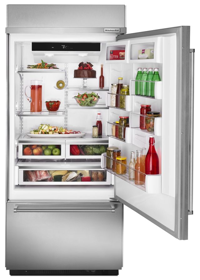 KitchenAid® Architect® Series II 22.0 Cu. Ft. Bottom Freezer Refrigerator-Stainless Steel 2