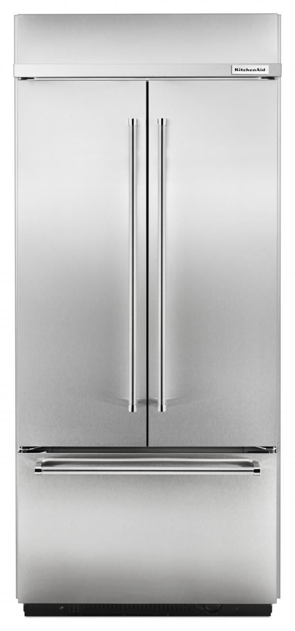 KitchenAid® 20.81 Cu. Ft. Stainless Steel Built In French Door Refrigerator 0