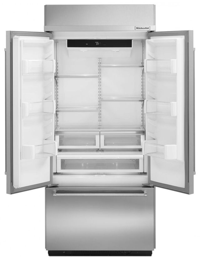 KitchenAid® 20.81 Cu. Ft. Stainless Steel Built In French Door Refrigerator 1