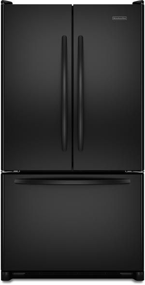 KitchenAid® Architect® Series II 19.8 Cu. Ft. Counter Depth French Door Refrigerator-Black