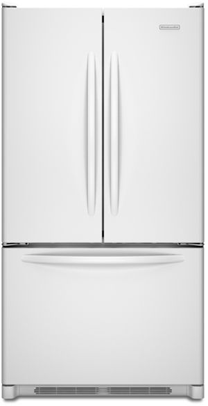 KitchenAid® Architect® Series II 19.8 Cu. Ft. Counter Depth French Door Refrigerator-White 0