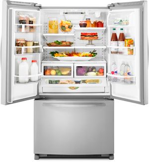 KitchenAid® Architect® Series II 24.8 Cu. Ft. French Door Refrigerator-Monochromatic Stainless Steel