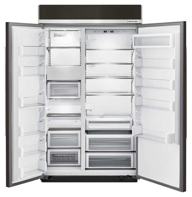 KitchenAid® 30.0 Cu. Ft. Stainless Steel with PrintShield™ Finish Built In Side-By-Side Refrigerator 11