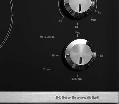 KitchenAid® 30" Black Electric Downdraft Cooktop-2