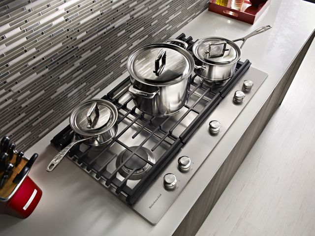 KitchenAid® 30'' Stainless Steel Gas Cooktop-KCGS950ESS-1