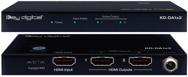 Key Digital® 1x2 4K/18G HDMI Distribution Amplifier 2