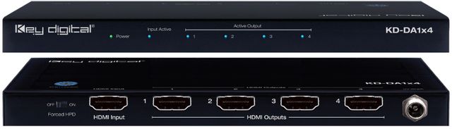 Key Digital® 1x4 4K/18G HDMI Distribution Amplifier 2