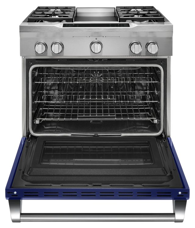 KitchenAid® Commercial Style 36" Pro Style Dual Fuel Range-Cobalt Blue 1
