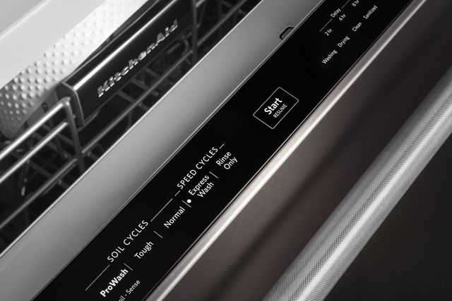KitchenAid® 24" Black Stainless Steel with PrintShield™ Finish Built In Dishwasher 1