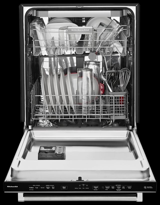 KitchenAid® 24" Stainless Steel with PrintShield™ Finish Built In Dishwasher-1