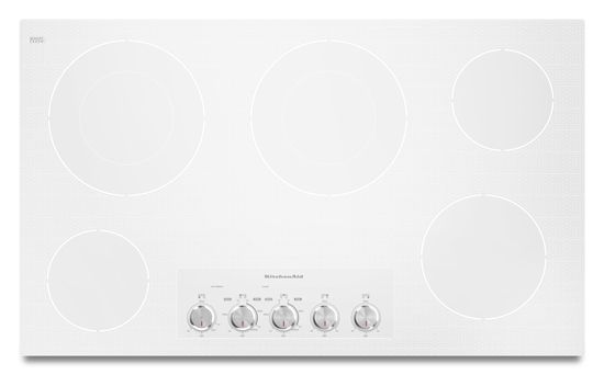 KitchenAid® 36" Electric Cooktop-Premium White 0