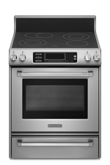 KitchenAid® Pro Line® Series 30" Free Standing Electric Range-Stainless Steel 0