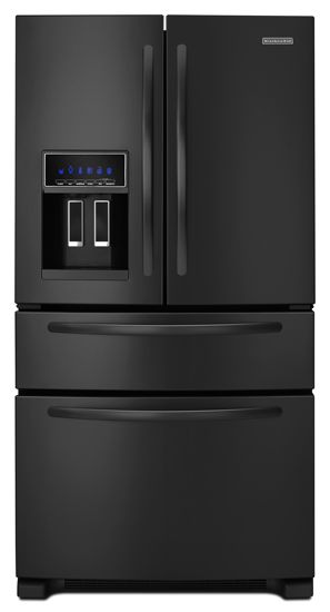 KitchenAid® Architect® Series II 25 Cu. Ft. French Door Bottom Freezer Refrigerator-Black