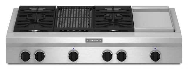 KitchenAid® 48" Stainless Steel Gas Rangetop