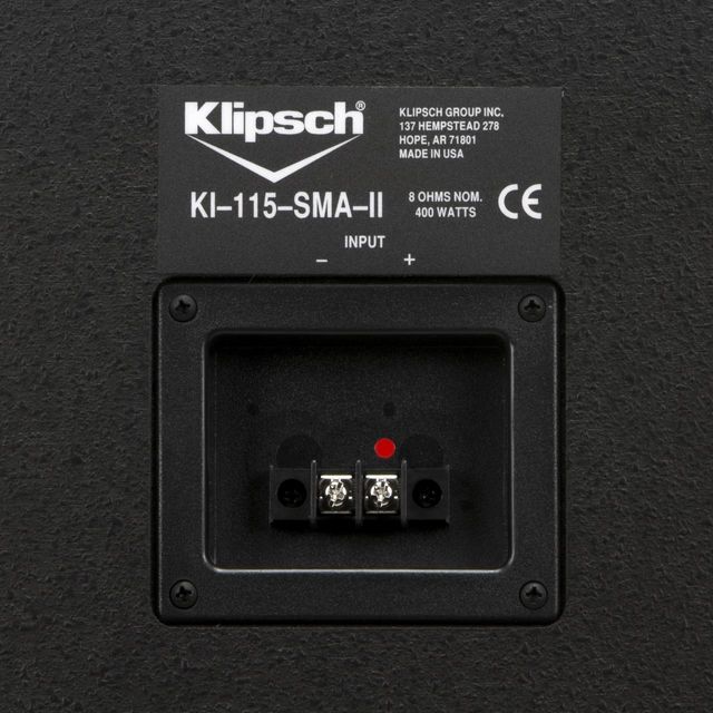 Klipsch® Professional Black KI-115-SMA-II 15" Single Subwoofer 5