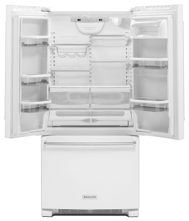 KitchenAid® 22.11 Cu. Ft. White French Door Refrigerator 1