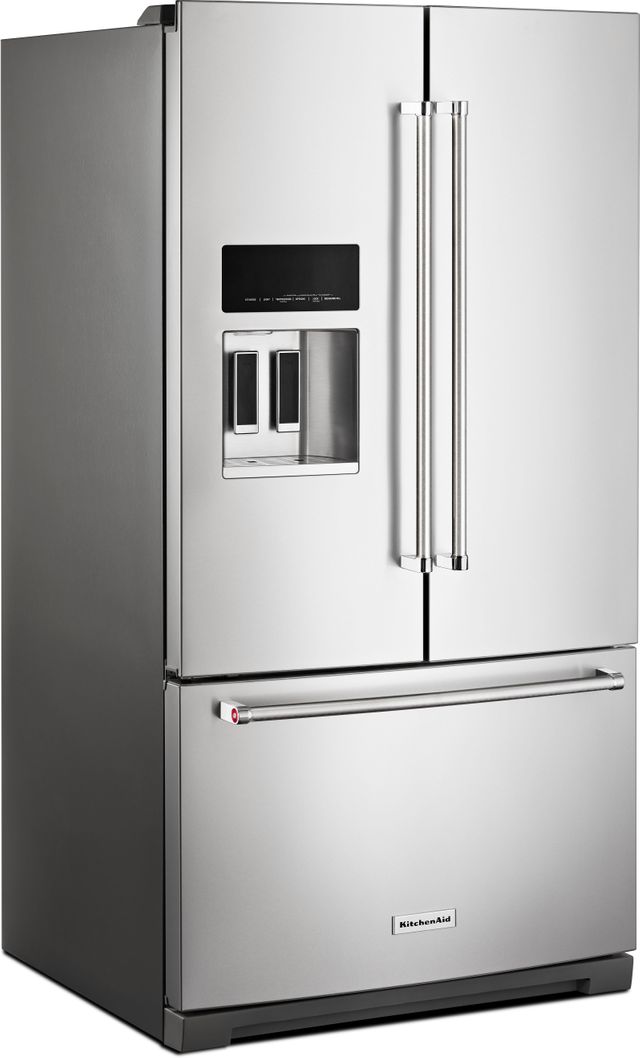 Réfrigérateur à portes françaises de 36 po KitchenAid® de 26,8 pi³ - Acier inoxydable résistant aux traces de doigts 3