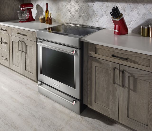 KitchenAid® 30" Stainless Steel Slide In Electric Induction Range 5