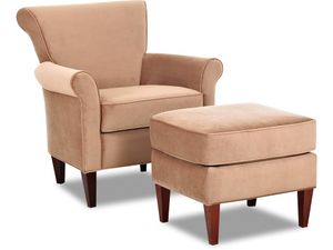 Klaussner® Louise Chair and Ottoman Set