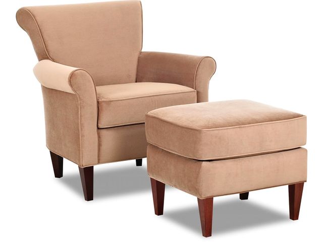 Klaussner® Louise Chair and Ottoman Set-0