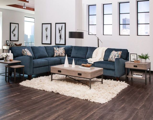 Klaussner® Trisha Yearwood Colleen 2-Piece Blue Sectional 1