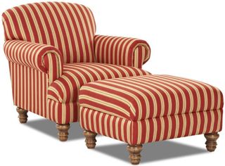 Klaussner® Bailey Chair and Ottoman Set