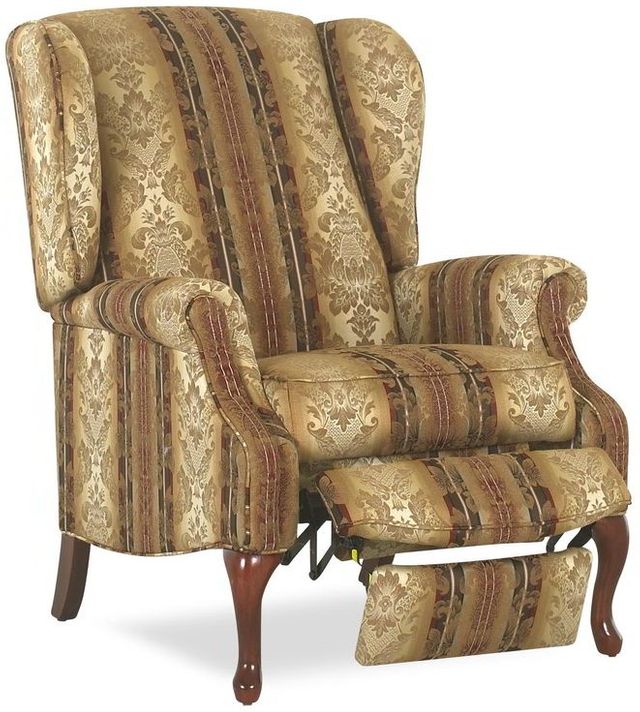 Klaussner® Mahogany High Leg Reclining Chair-1