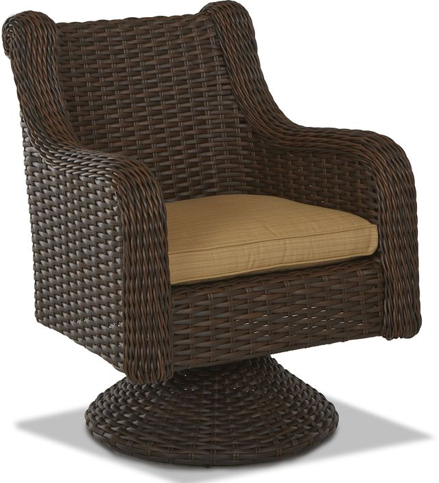 Klaussner® Outdoor Laurel Swivel Rock Dining Chair-1