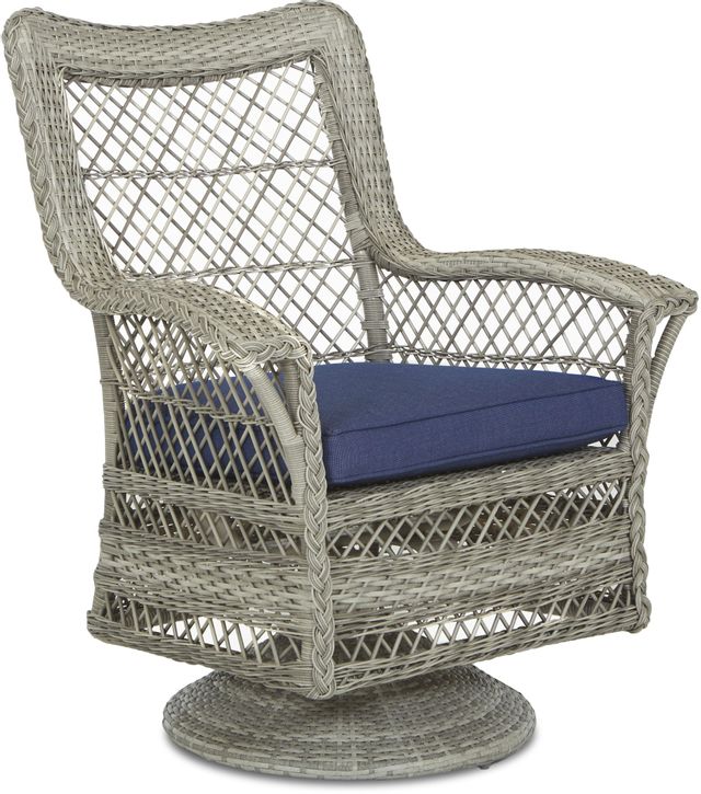 Klaussner® Outdoor Willow Swivel Rocking Dining Chair-1