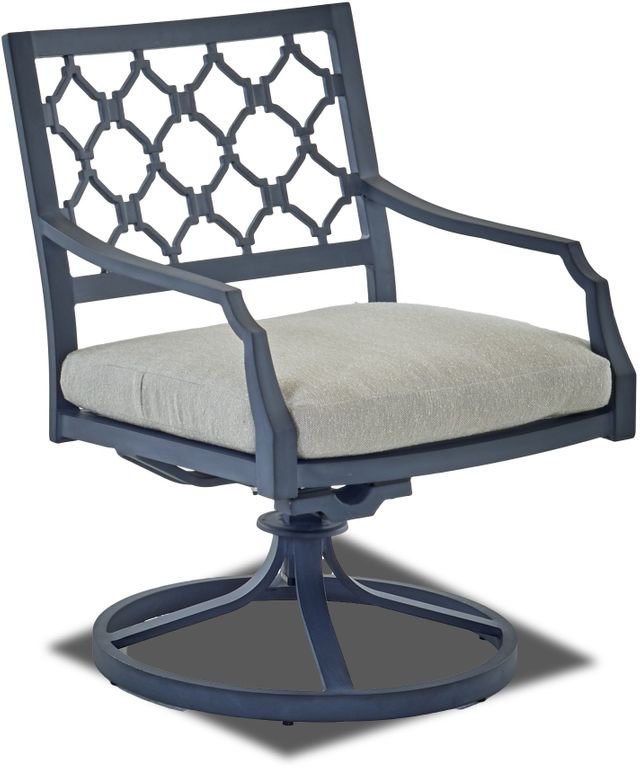 Klaussner® Outdoor Mirage Swivel Rock Dining Chair-0