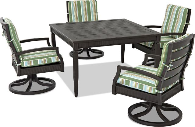 Klaussner® Outdoor Cerissa Swivel Rock Dining Chair-3