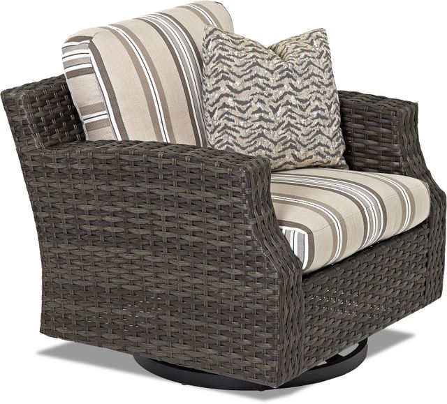 Klaussner® Outdoor Cascade Swivel Glider Chair-1